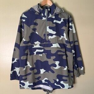 NWOT Aerie Offline Oversized Camo Windbreaker Lightweight Quarter Zip Jacket